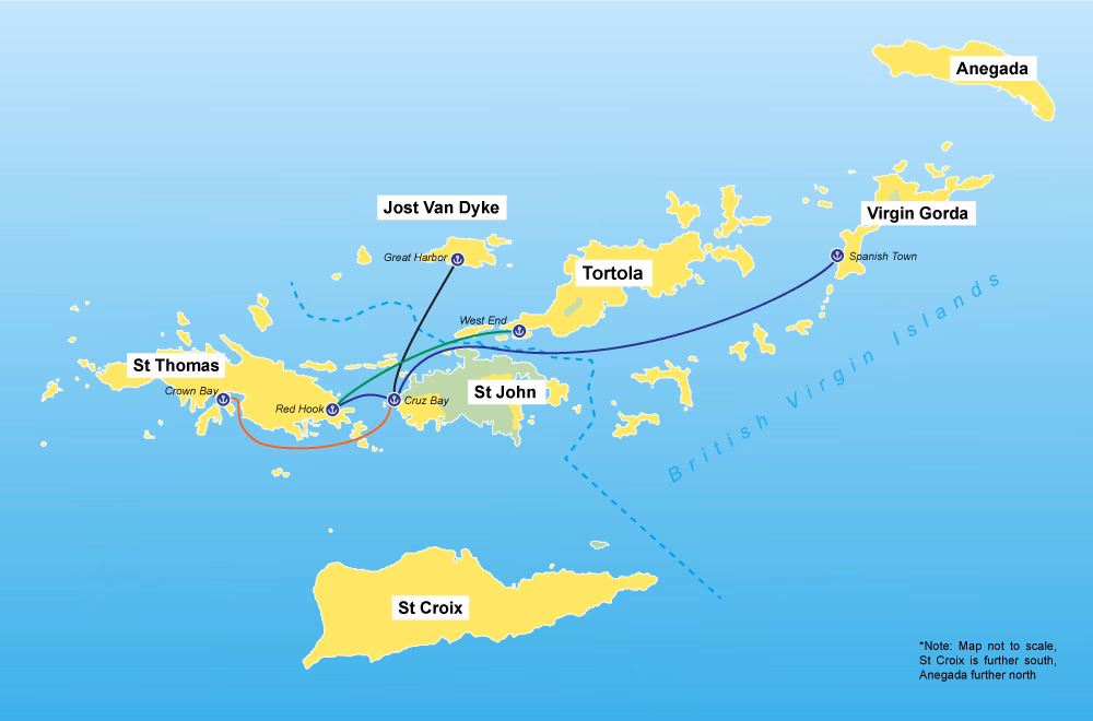 What time does the St Thomas & St John ferry leave?
