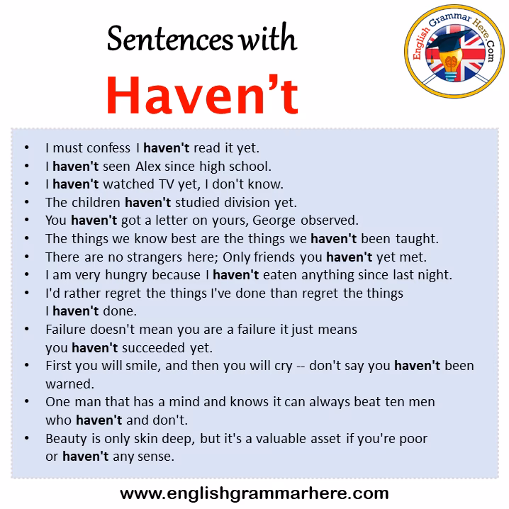 Is 'Haven't' a plural?