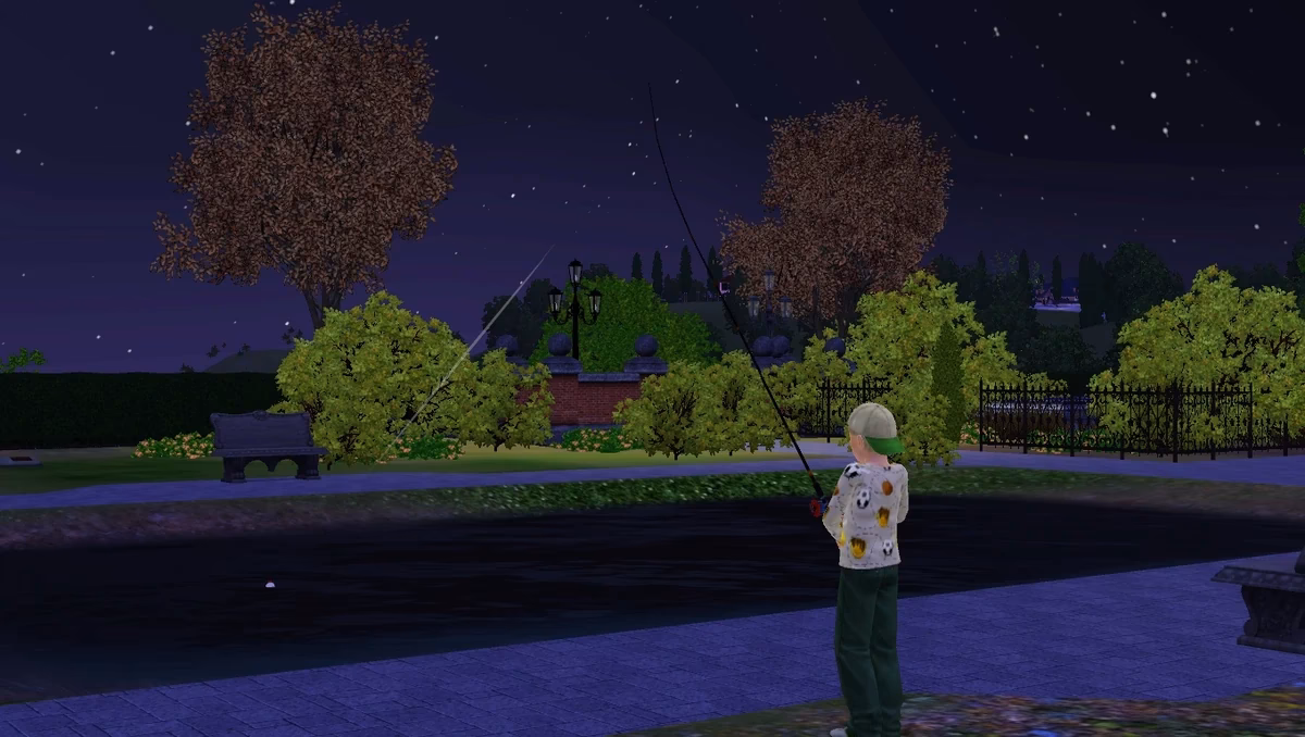 Does Sims 3 have a fishing spot?